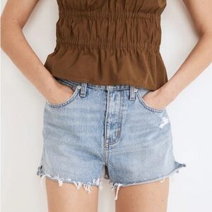 Madewell Relaxed Denim Shorts in Madera Wash: Side-Slit Edition